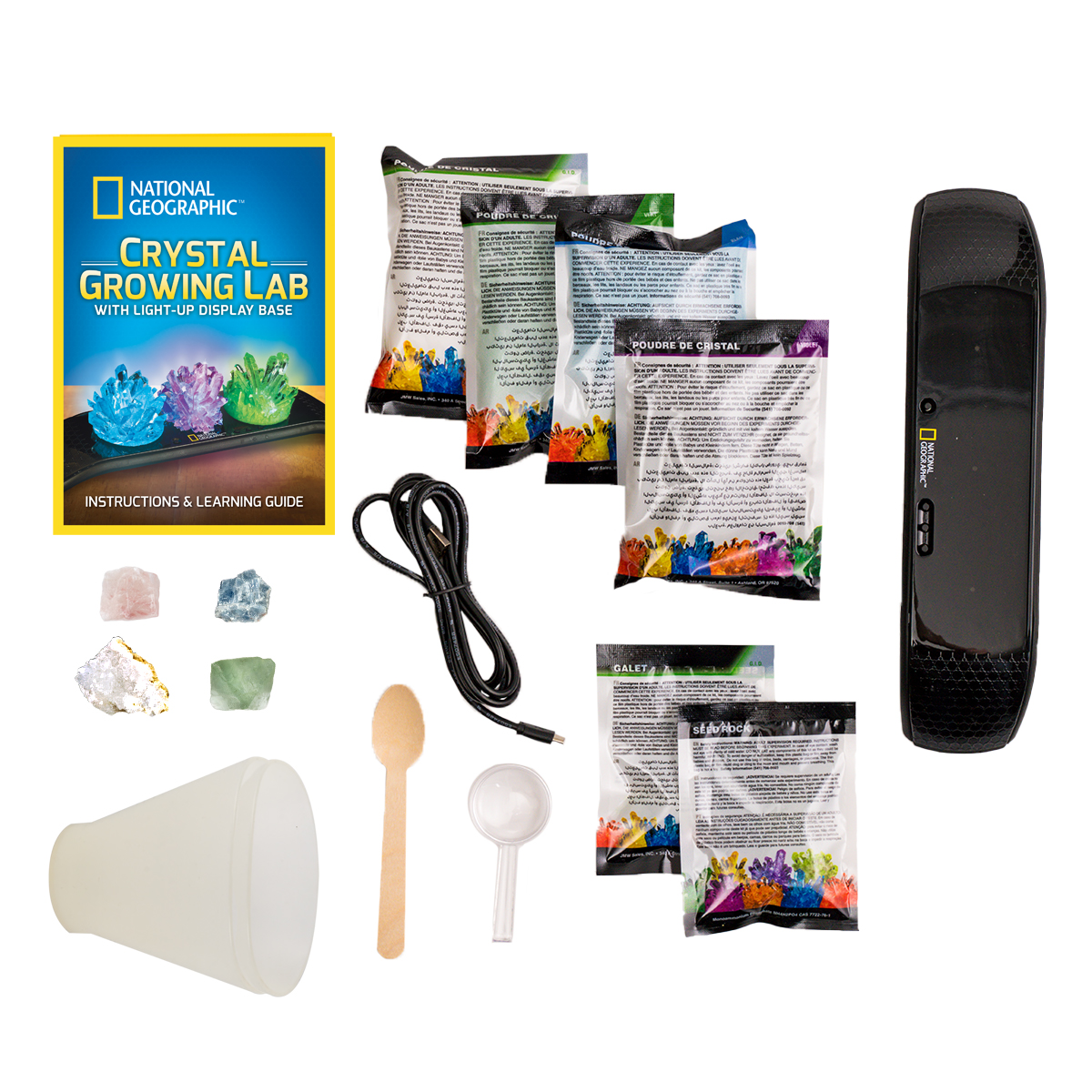 National Geographic Crystal Growing Lab with Light Up Display Base